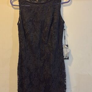 Elegant Black Lace Evening Gown
